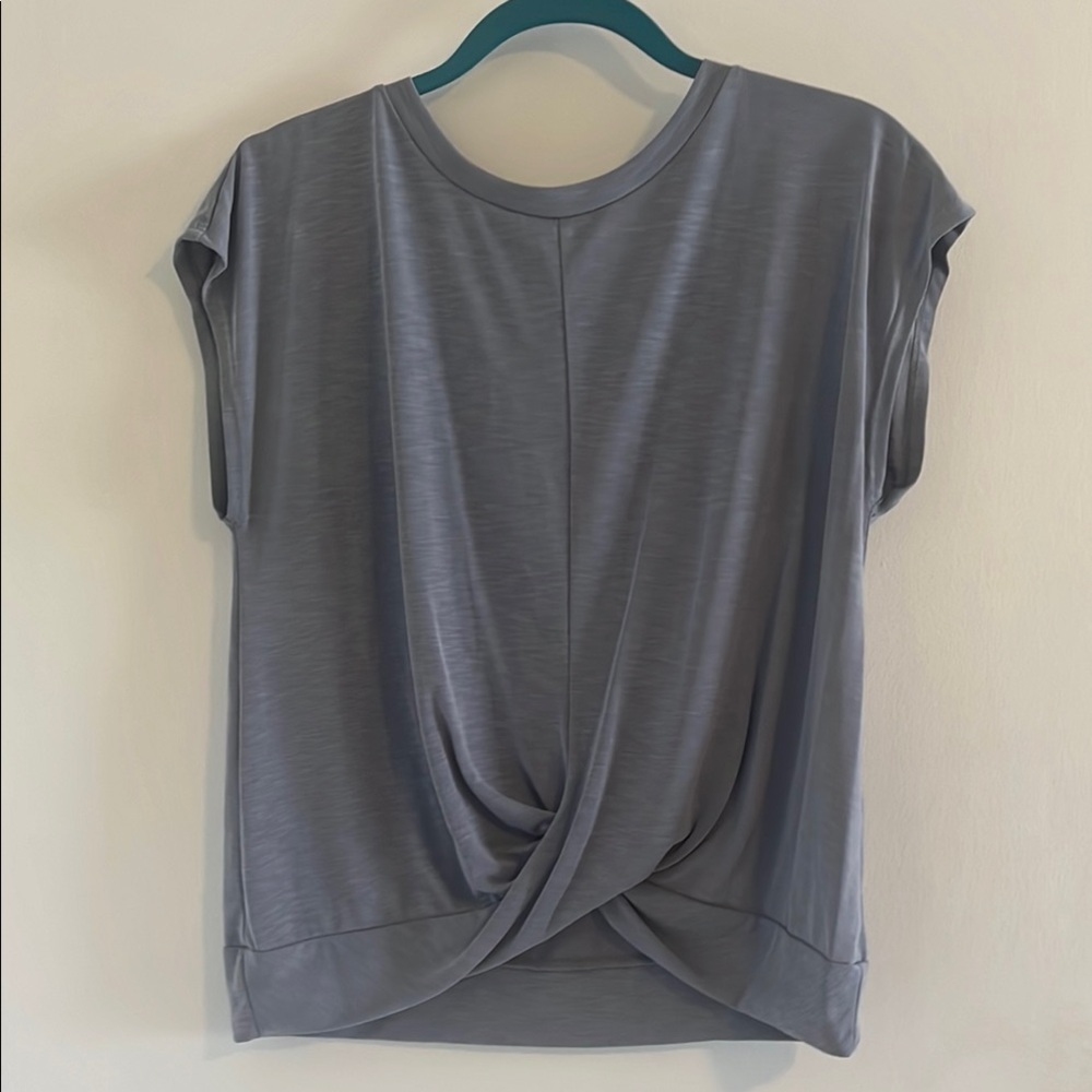 Gray Women's Twist Front Top